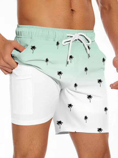 Men's Trendy Coconut Tree Print Shorts - SummerCentral